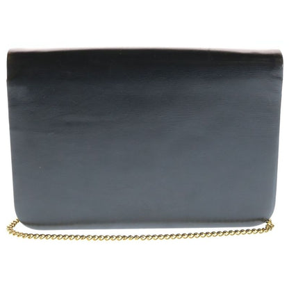 Dior Christian Chain Shoulder Bag Black Leather Vintage