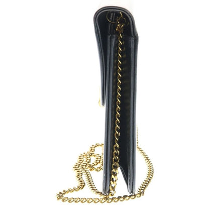 Dior Christian Chain Shoulder Bag Black Leather Vintage