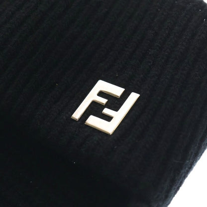 Fendi Earmuffs FF Logo Wool Knit Ear Muffs Black Apwo