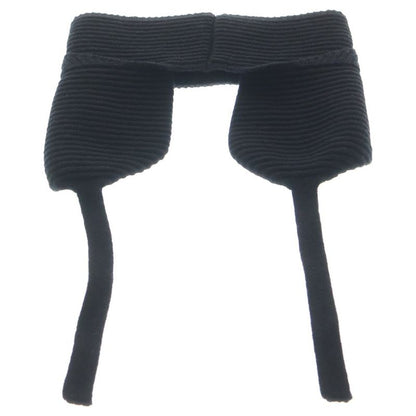 Fendi Earmuffs FF Logo Wool Knit Ear Muffs Black Apwo