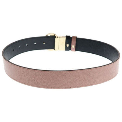 Gucci Interlocking Logo Buckle Reversible Leather Belt Gold Pink