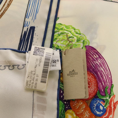 Hermes Carre 90 Scarf Cheval Oscope Silk Multi