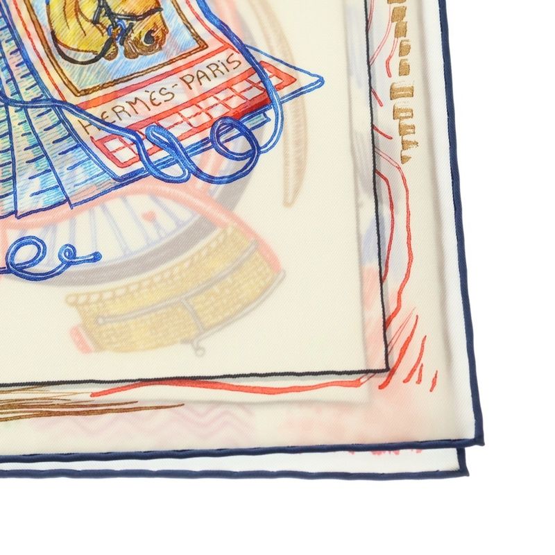 Hermes Carre 90 Scarf Cheval Oscope Silk Multi