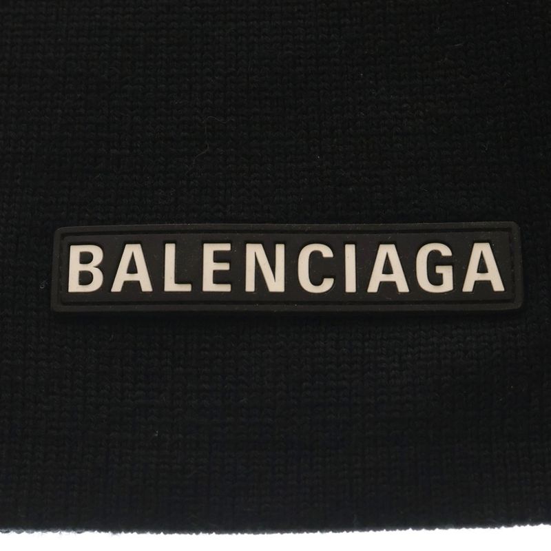 Balenciaga Patch Scarf Logo Black
