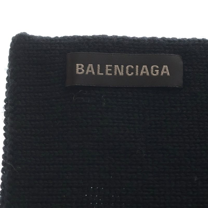 Balenciaga Patch Scarf Logo Black