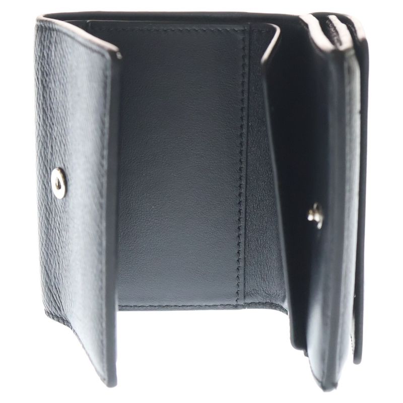 Celine Folded Compact Wallet Trifold Black