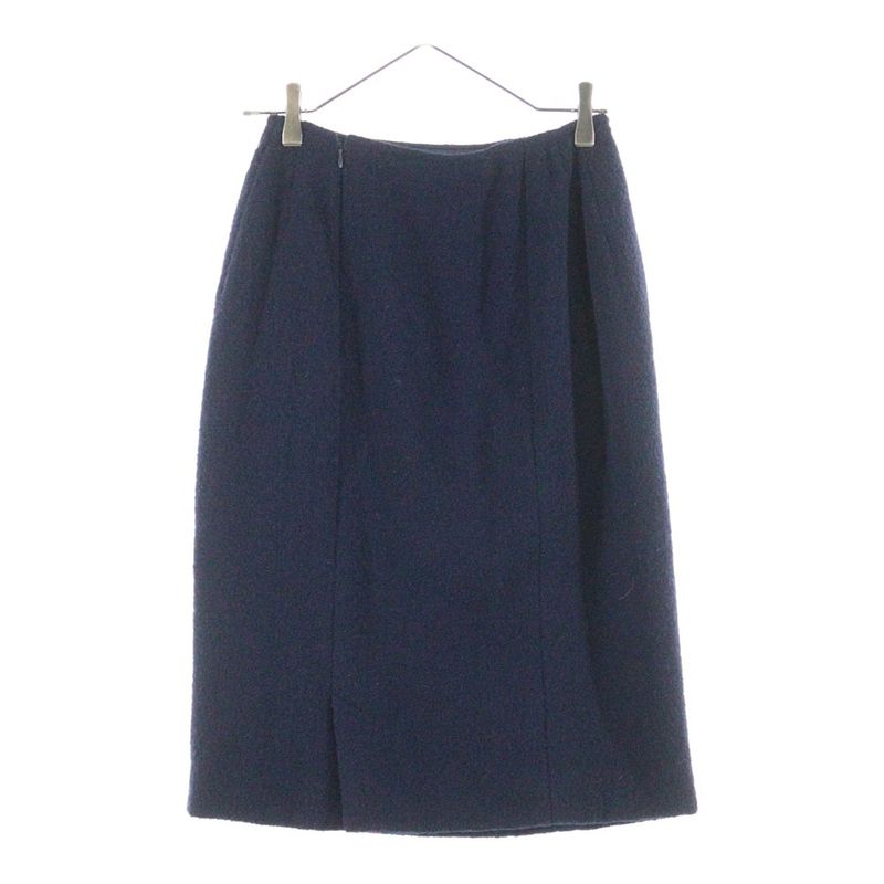 Hermes Carriage Tag Wool Double Breasted Suit Jacket Skirt Setup Navy