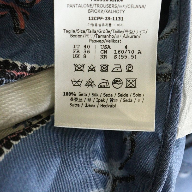 Fendi Astrolog Silk Shorts Allover Print Silk Shorts Half Pants White Blue