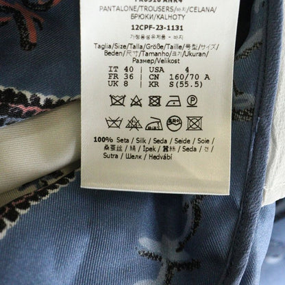 Fendi Astrolog Silk Shorts Allover Print Silk Shorts Half Pants White Blue