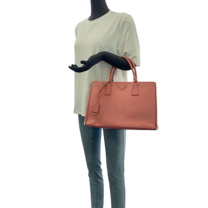 Prada Galleria Saffiano Pink Gold Leather Tote