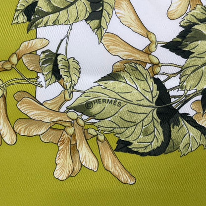 Hermes Carre 90 Scarf AU Coeur Des Bois in the Forest 100% Silk Green