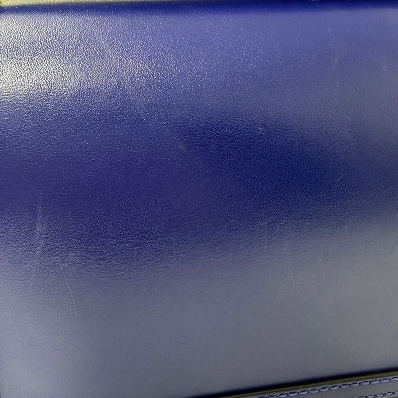 Loewe Shoulder Bag Leather Barcelona Blue Stylish
