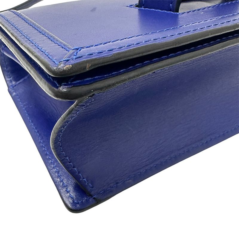 Loewe Shoulder Bag Leather Barcelona Blue Stylish