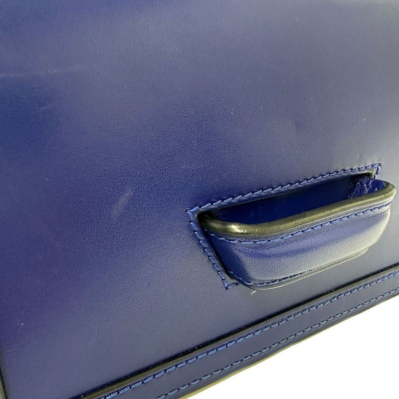 Loewe Shoulder Bag Leather Barcelona Blue Stylish