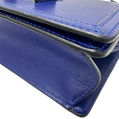 Loewe Shoulder Bag Leather Barcelona Blue Stylish