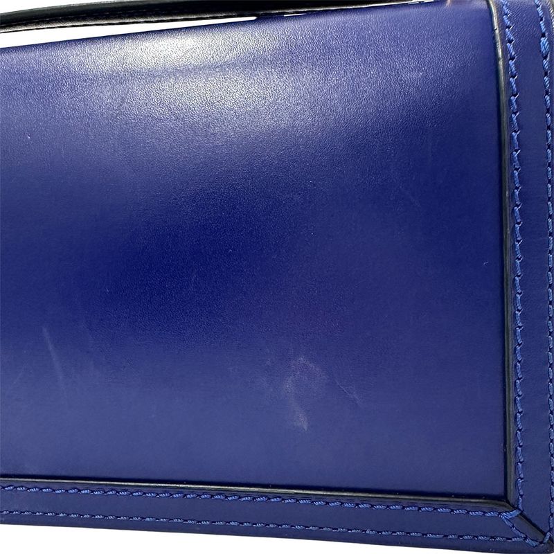 Loewe Shoulder Bag Leather Barcelona Blue Stylish