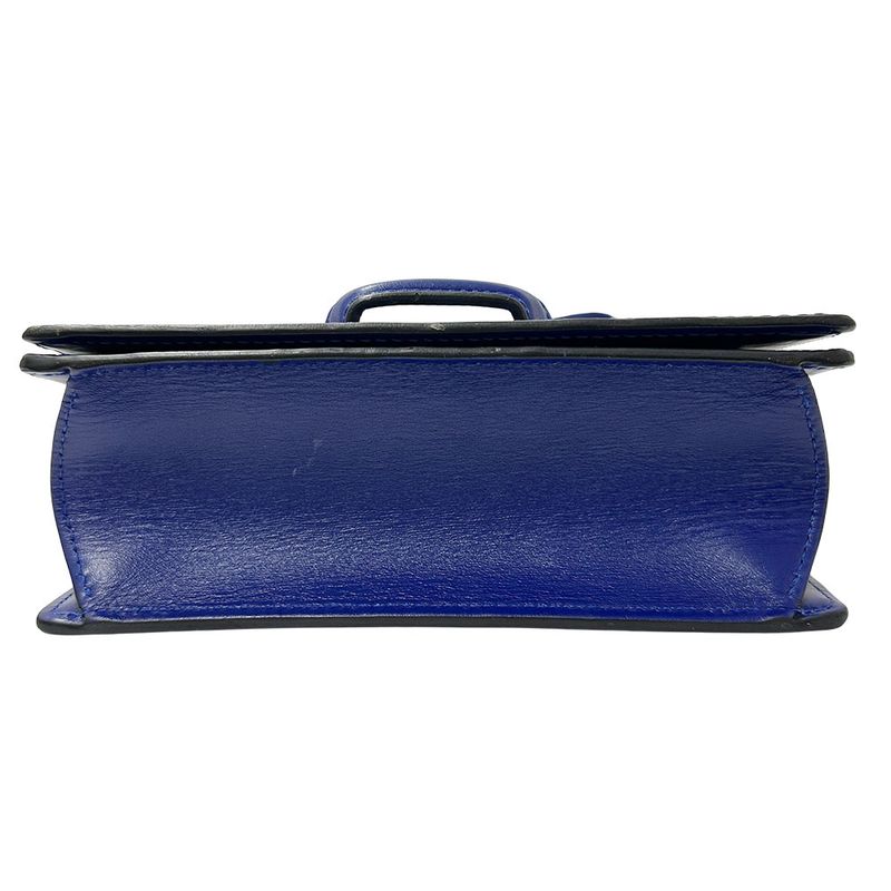Loewe Shoulder Bag Leather Barcelona Blue Stylish