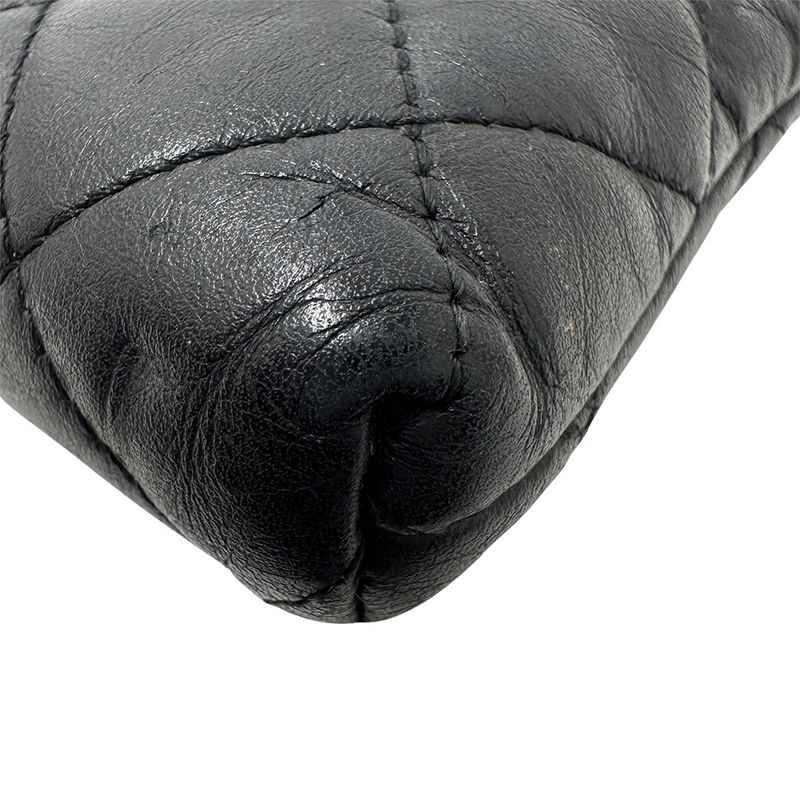 Chanel Wallet Coin Case CC Logo Lambskin Cambon Black
