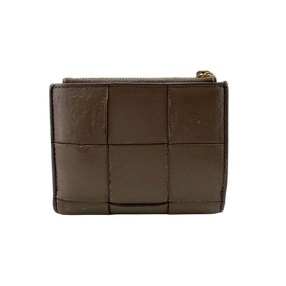 Bottega Veneta Compact Wallet Bifold Brown