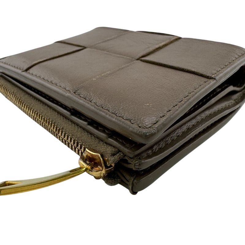 Bottega Veneta Compact Wallet Bifold Brown