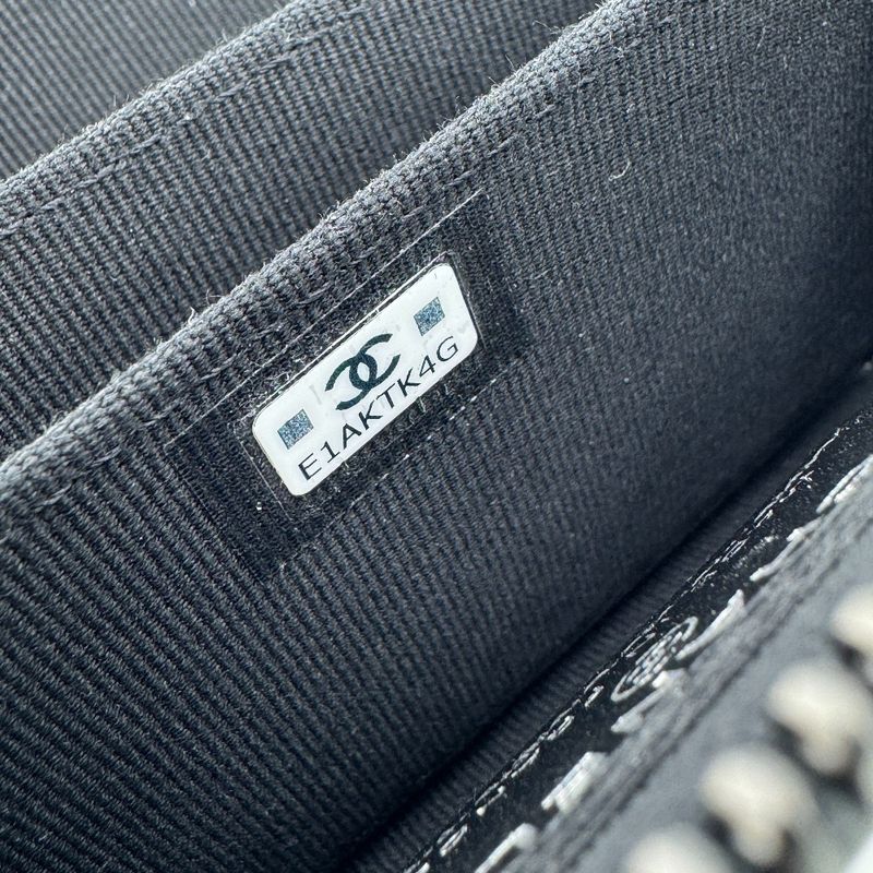 Chanel Zip Around Card Coin Purse Black