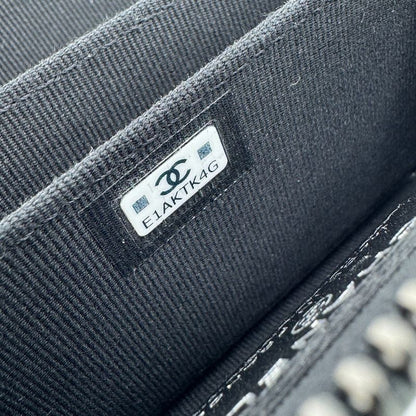 Chanel Zip Around Card Coin Purse Black