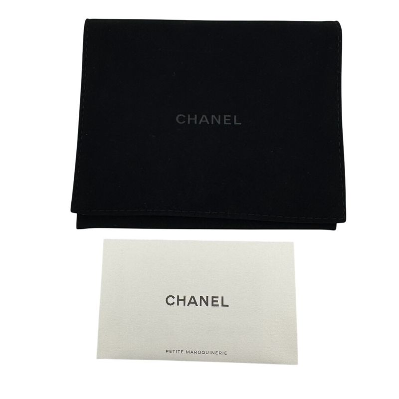 Chanel Zip Around Card Coin Purse Black