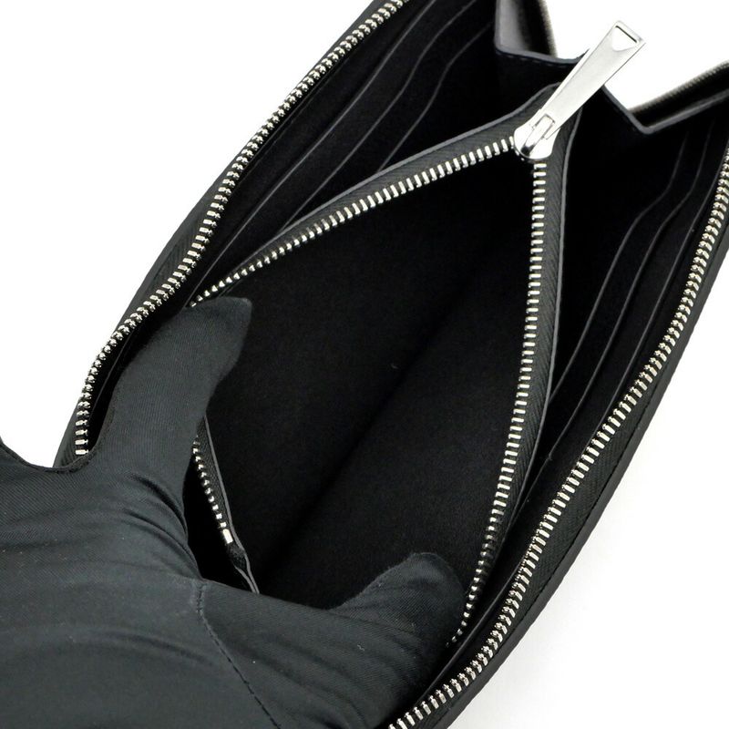 Bottega Veneta Tre Zip Around Wallet Long Black
