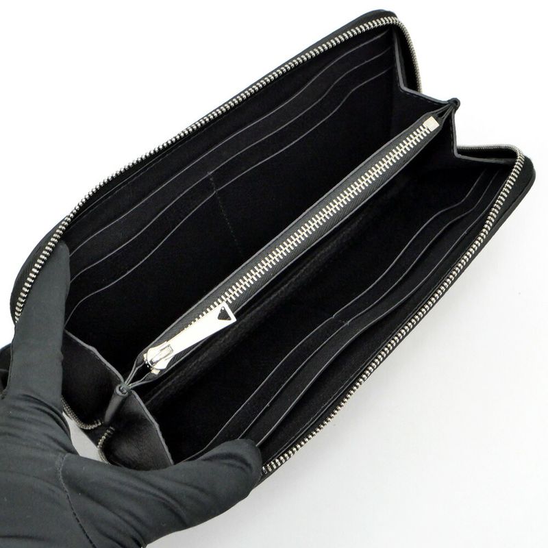 Bottega Veneta Tre Zip Around Wallet Long Black