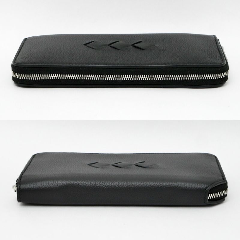 Bottega Veneta Tre Zip Around Wallet Long Black