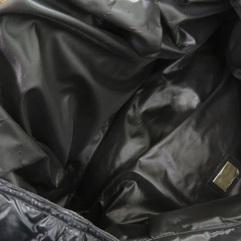 Fendi Mont Cles Spy Bag Nylon Leather Black Handbag