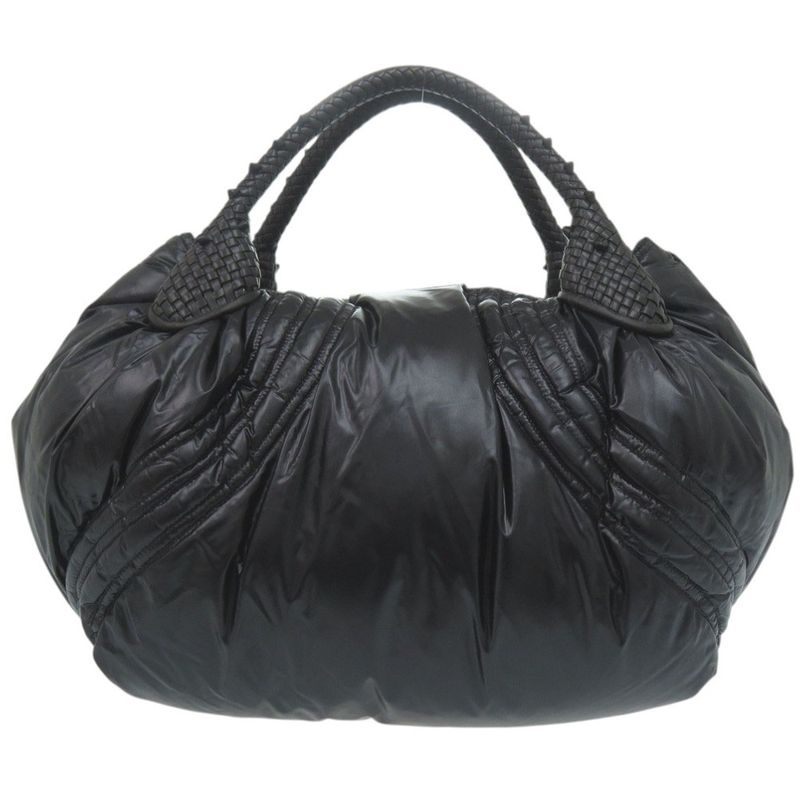 Fendi Mont Cles Spy Bag Nylon Leather Black Handbag