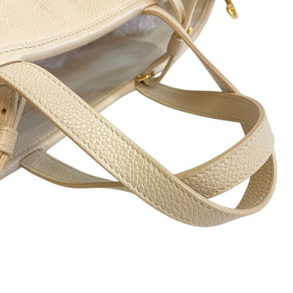 Celine 2-Way Tote Hand Small Fold Cover Shoulder Bag Beige