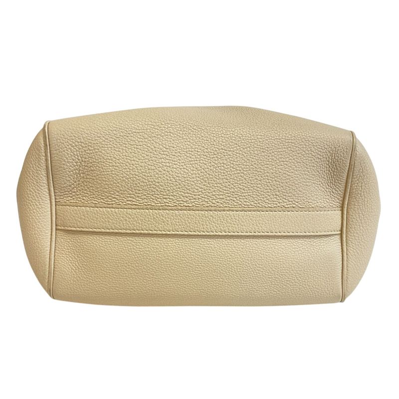 Celine 2-Way Tote Hand Small Fold Cover Shoulder Bag Beige