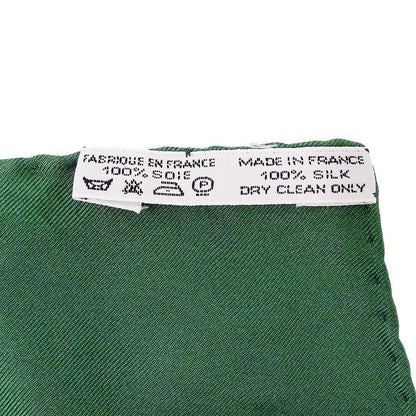 Hermes Scarf Carre 90 le Tarot Card Silk Green Multicolor Large