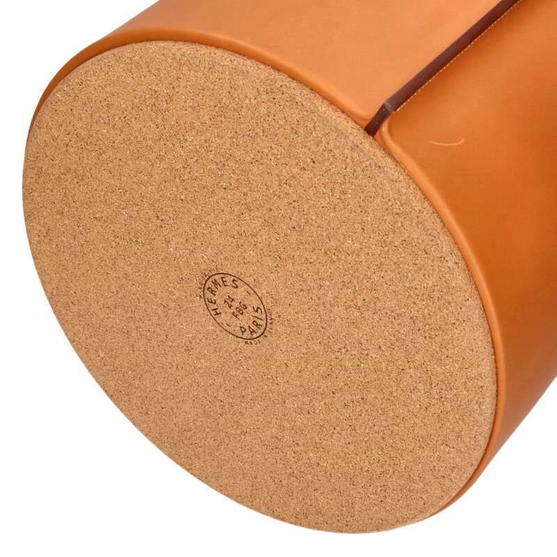 Hermes Equipages D'herms Cork Stool Large Model Leather