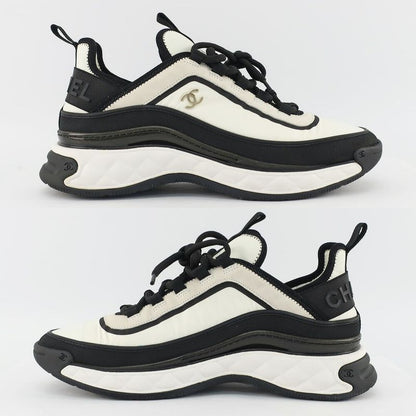 Chanel Sneakers 43 Approx White Black Coco