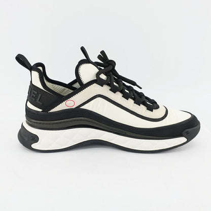 Chanel Sneakers 43 Approx White Black Coco