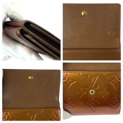 Louis Vuitton Monogram Vernis Porte Monet Billets Cult Cles Bronze Brown Enamel