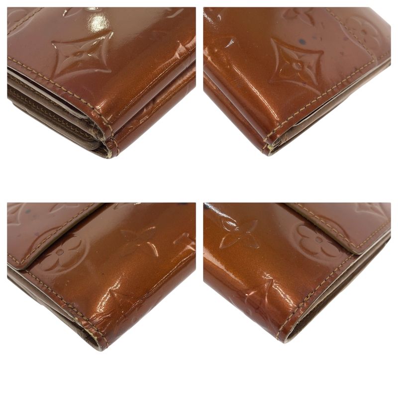 Louis Vuitton Monogram Vernis Porte Monet Billets Cult Cles Bronze Brown Enamel