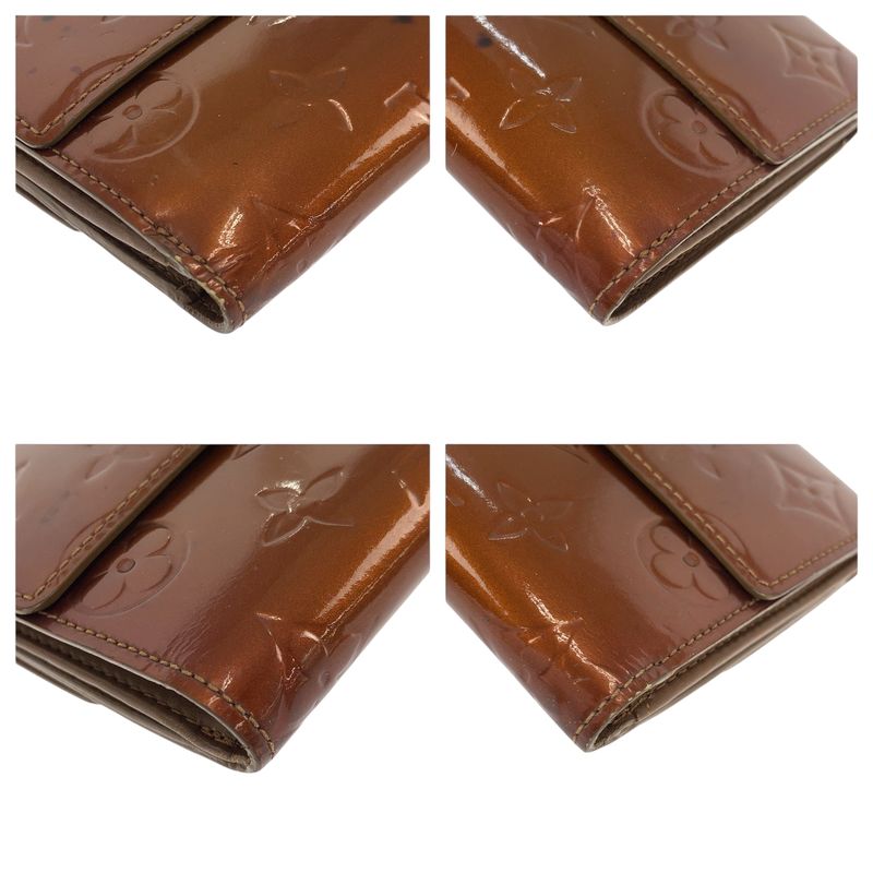 Louis Vuitton Monogram Vernis Porte Monet Billets Cult Cles Bronze Brown Enamel