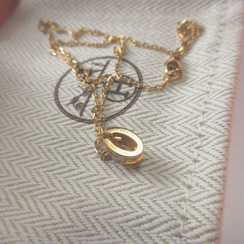 Hermes Pop Mini Metal New Gold Necklace