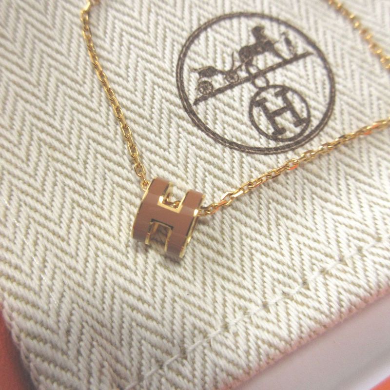 Hermes Pop Mini Metal New Gold Necklace