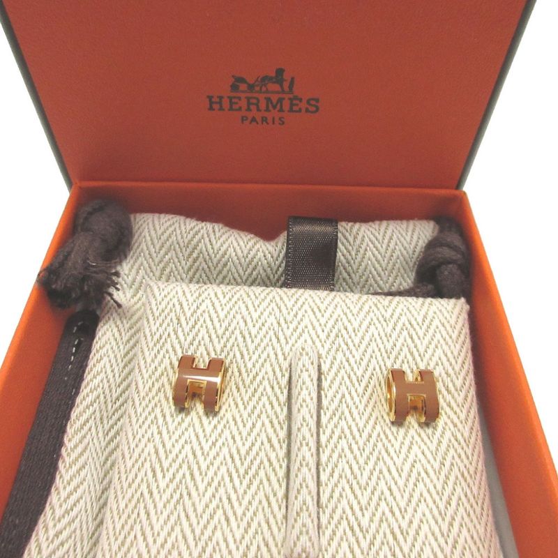 Hermes Pop Mini Metal New Gold Earrings