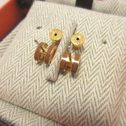 Hermes Pop Mini Metal New Gold Earrings