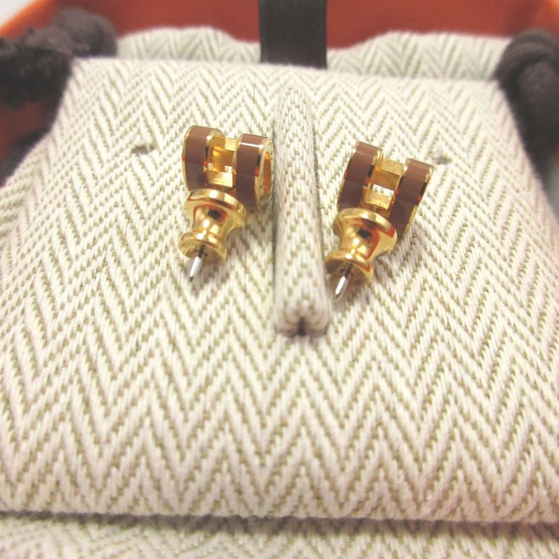 Hermes Pop Mini Metal New Gold Earrings