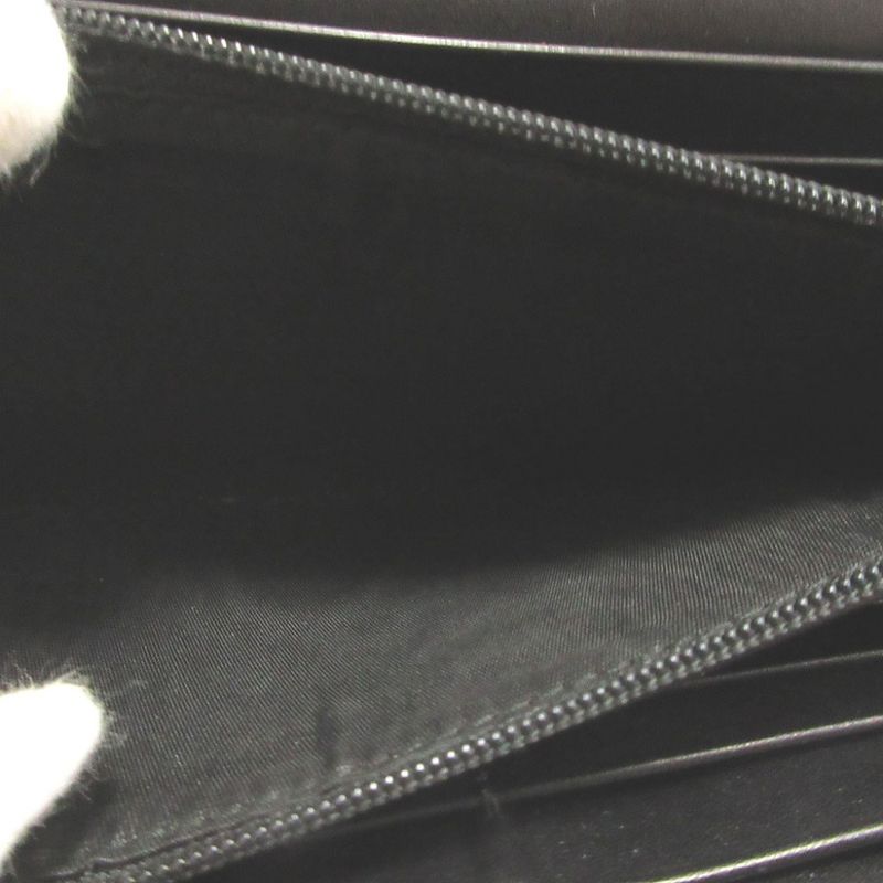 Gucci Soft Stirrup Suede Leather Black Bifold Long Wallet
