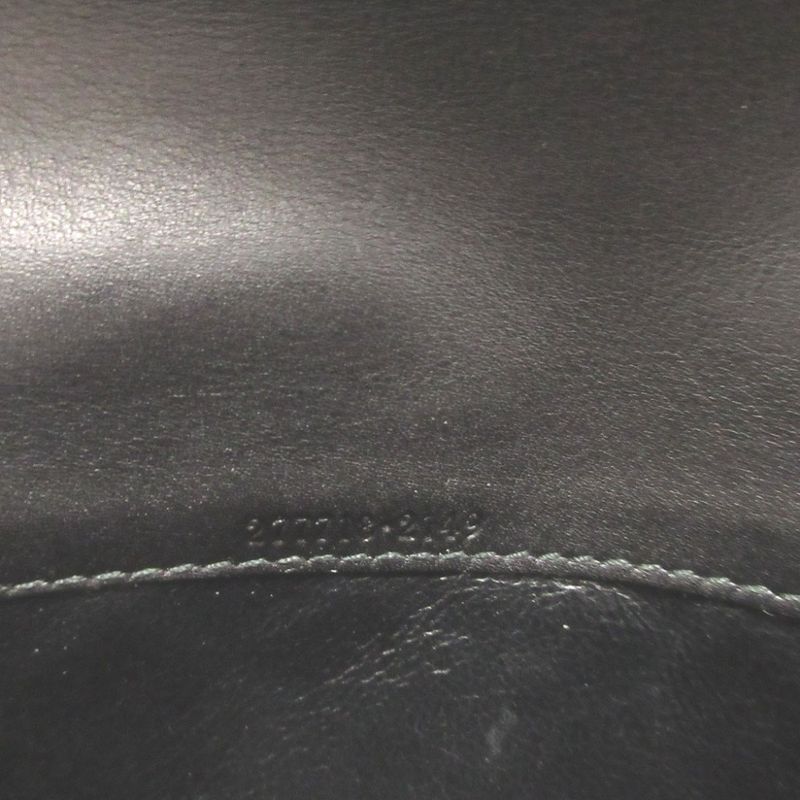 Gucci Soft Stirrup Suede Leather Black Bifold Long Wallet