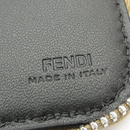Fendi Case Gray Beige Document Case Zip Around Leather