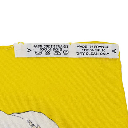 Hermes Scarf Carre 90 Pavois Flag Silk Yellow Multicolor Large